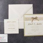 Partecipazione matrimonio shabby chic pizzo