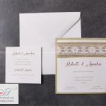 Partecipazione matrimonio shabby chic rustic con yuta e pizzo