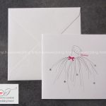 partecipazione matrimonio elegante classica con strass