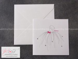 partecipazione matrimonio elegante classica con strass