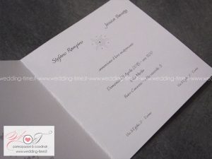 partecipazione matrimonio grafica con strass luminosi