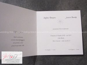 partecipazione matrimonio grafica con strass luminosi