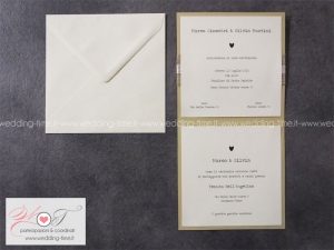 partecipazione matrimonio shabby chic con yuta e nastro