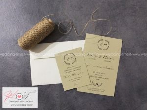 partecipazione matrimonio grafica rustica e shabby chic
