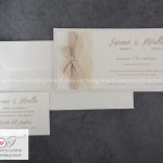 partecipazione matrimonio elegante e romantica con pizzo e nastro