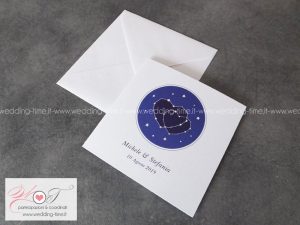 partecipazione matrimonio grafica a tema stelle