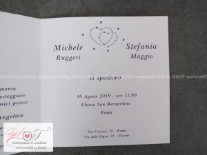 partecipazione matrimonio grafica a tema stelle