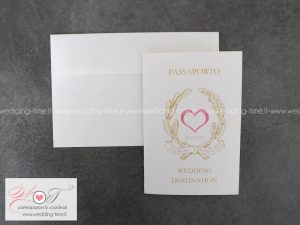 partecipazione matrimonio grafica passaporto dell'amore