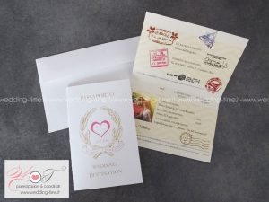 partecipazione matrimonio grafica passaporto dell'amore