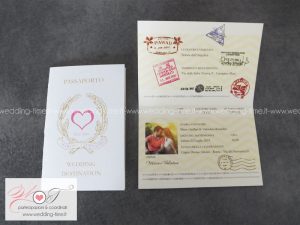 partecipazione matrimonio grafica passaporto dell'amore