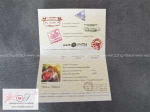 partecipazione matrimonio grafica passaporto dell'amore