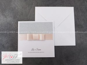 partecipazione matrimonio glamour carta glitter rosa cipria tendenza