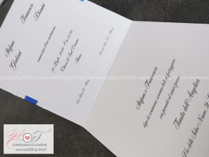 invito matrimonio elegante pizzo nastro nozze