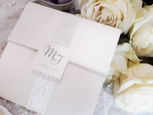 partecipazione di matrimonio con pizzo