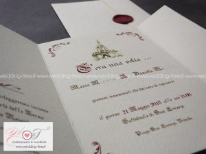 invito nozze con sigillo in ceralacca